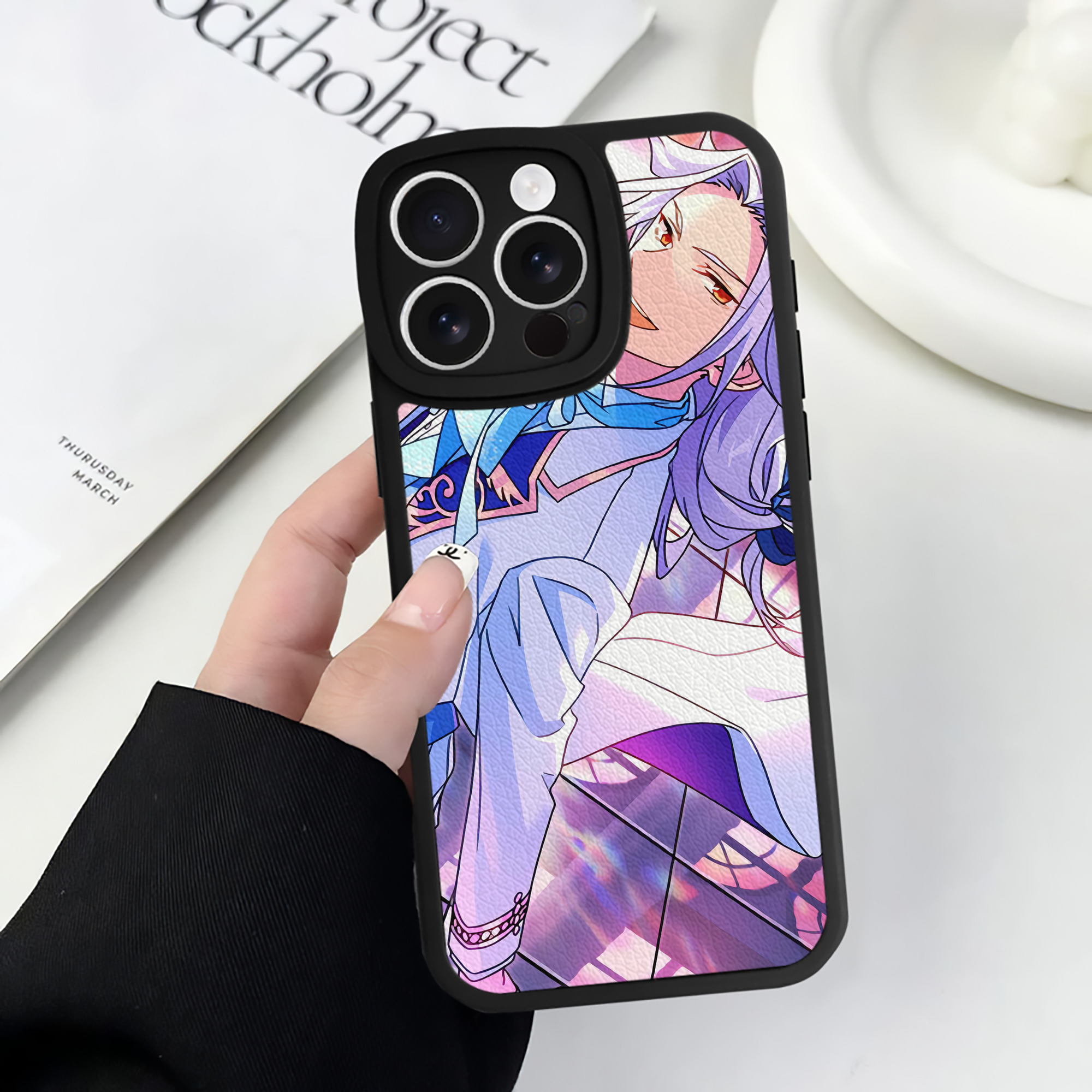 （画像用） あんさんぶるスターズ! Ensemble Stars 【iPhone 16シリーズ対応】シリコンスマホケース（レザー調） 材質：シリコン
